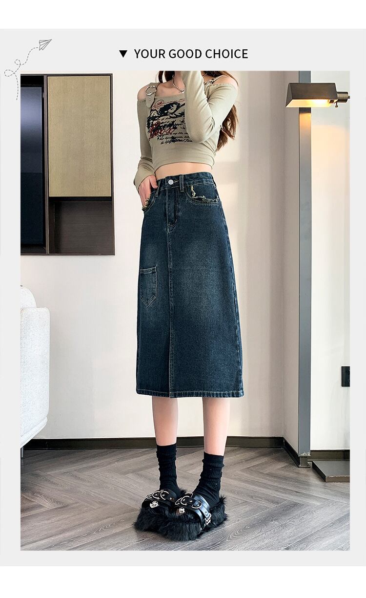 【bottoms】デニムスカート　M29384
