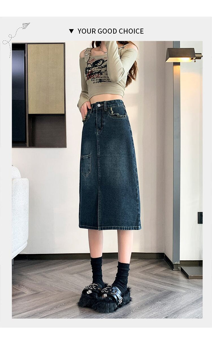 【bottoms】デニムスカート　M29384