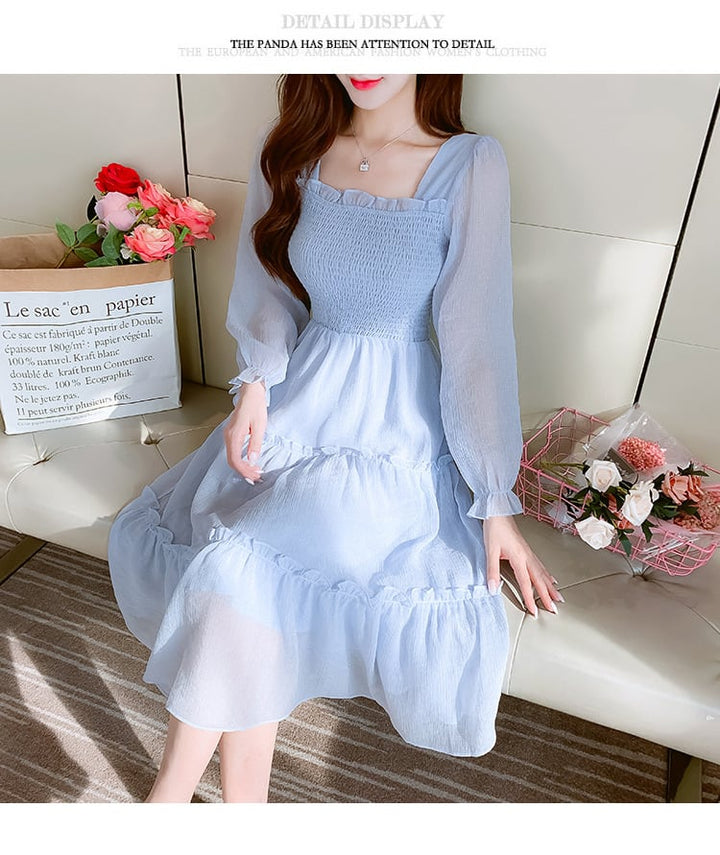 【dress】好感度UPエレガント切り替えデートワンピース　M17219