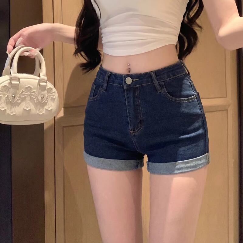 【bottoms】デニムショートパンツ Q8328