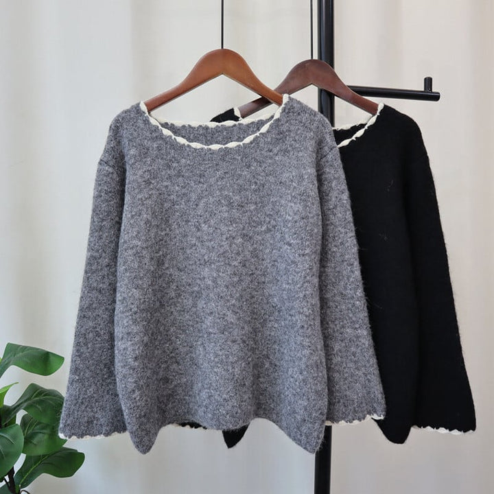 【tops】クルーネックニットセーター　M26859