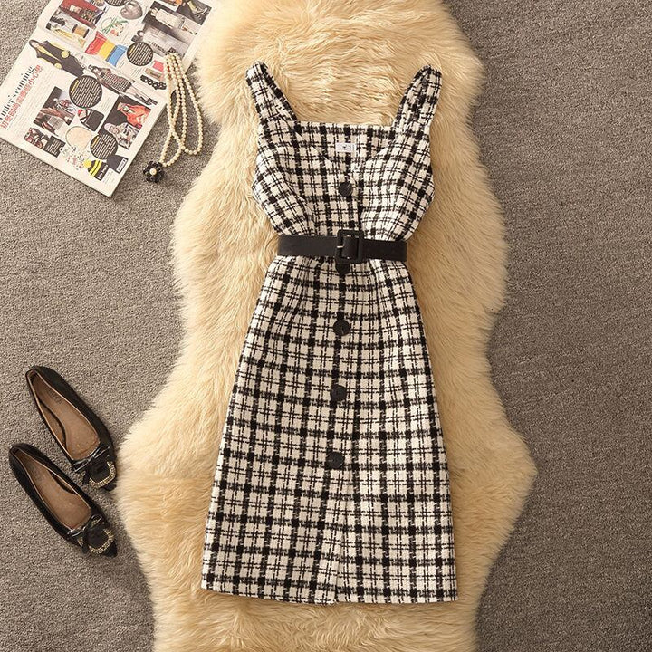 【dress】チェック柄キャミワンピース　N2262