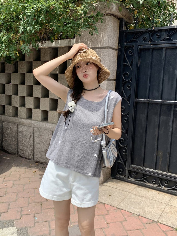 【tops】リボン付きニットトップス　M24942