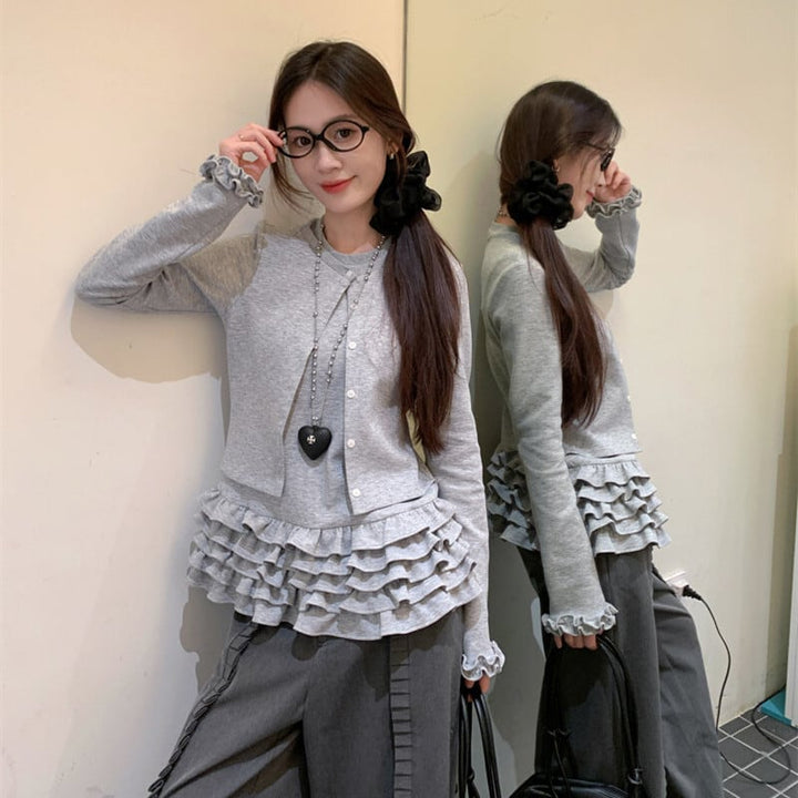 【tops】フリルドッキングトップス　M28794