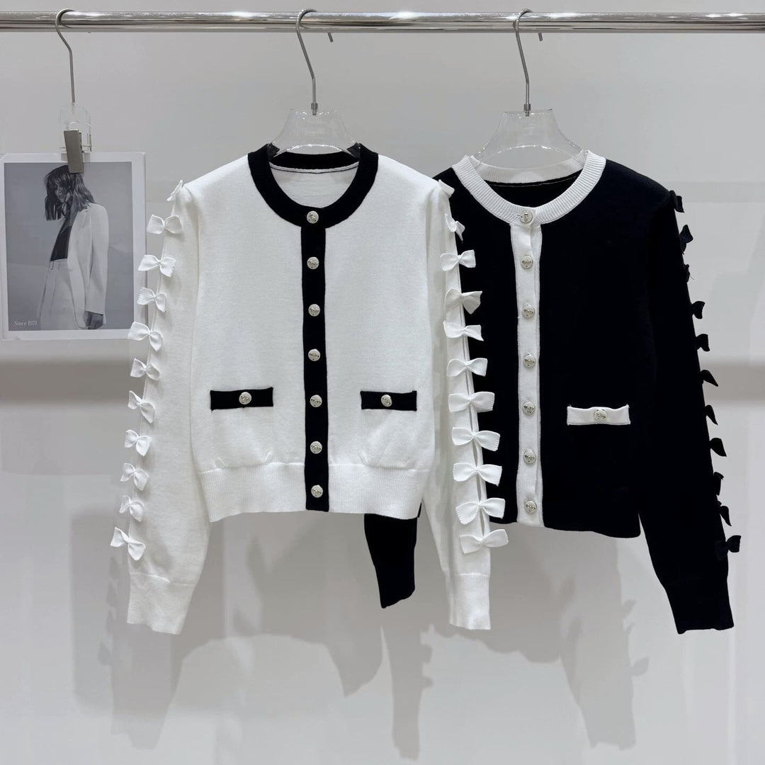 【outer】リボンニットカーディガン　N3518