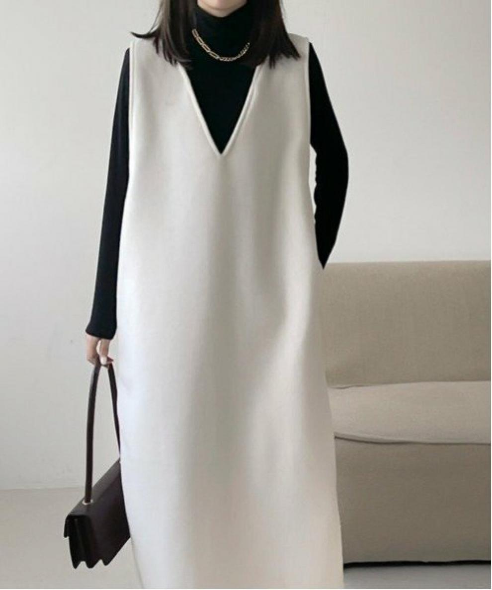 【dress】Vネックベストワンピース　M26527