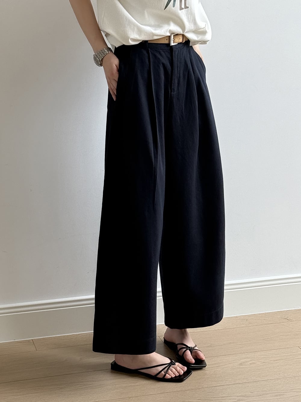 【bottoms】ワイドパンツ　M29959