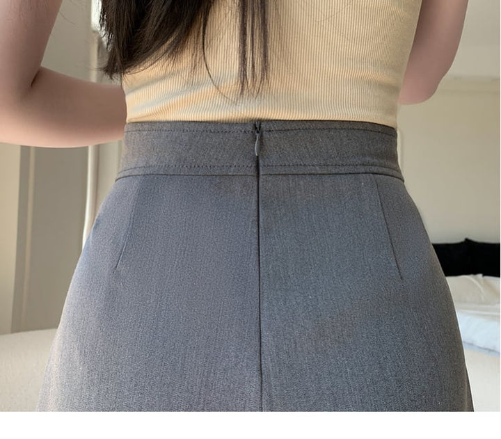 【bottoms】ハイウエストキュロットパンツ　M29035