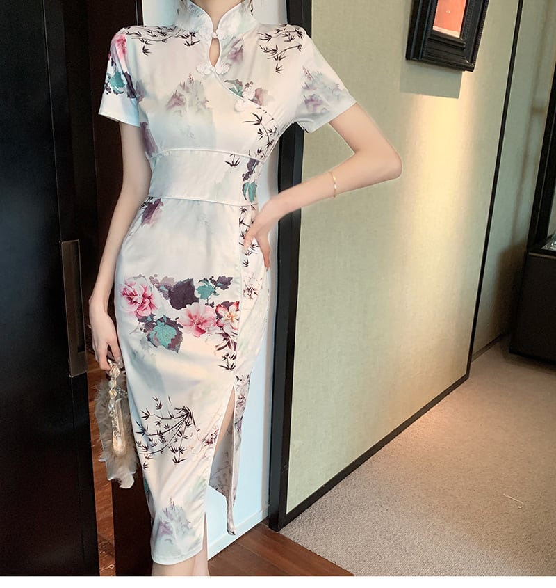 【dress】絶対欲しいエレガントスリットデートワンピース　M17354