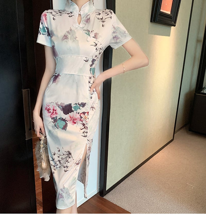 【dress】絶対欲しいエレガントスリットデートワンピース　M17354