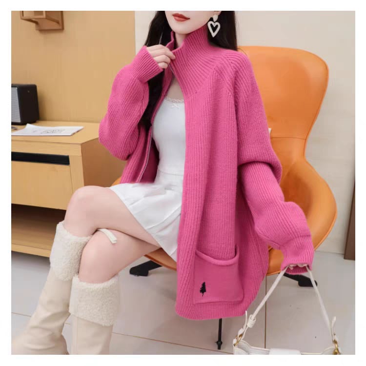 【outer】ハイネックニットカーデ　M29175