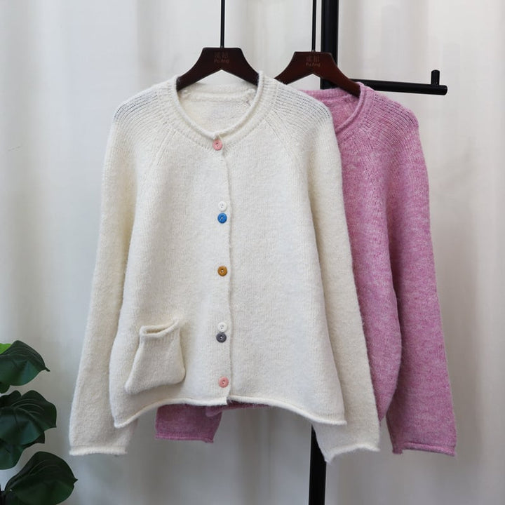 【outer】クルーネックニットカーデ　M25570