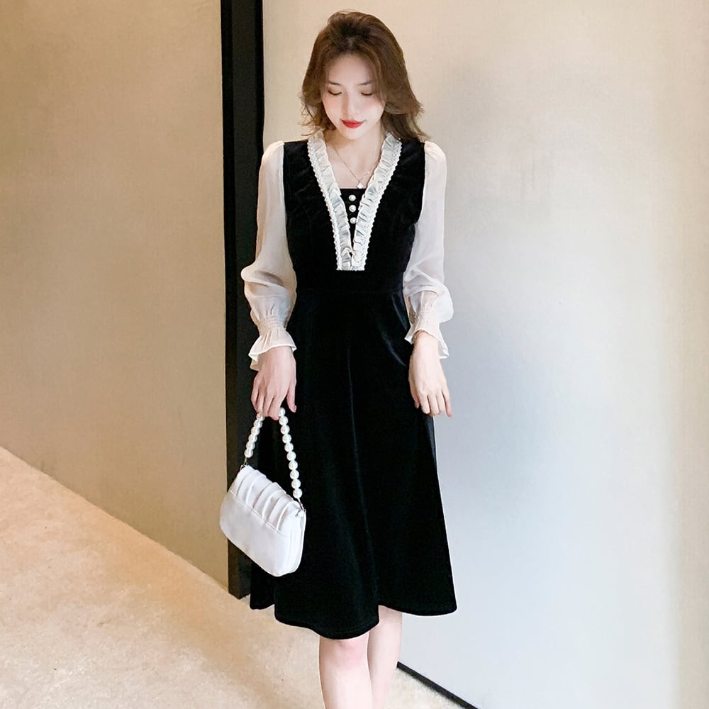 【dress】気質満点 エレガントオシャレデートワンピース　M17392