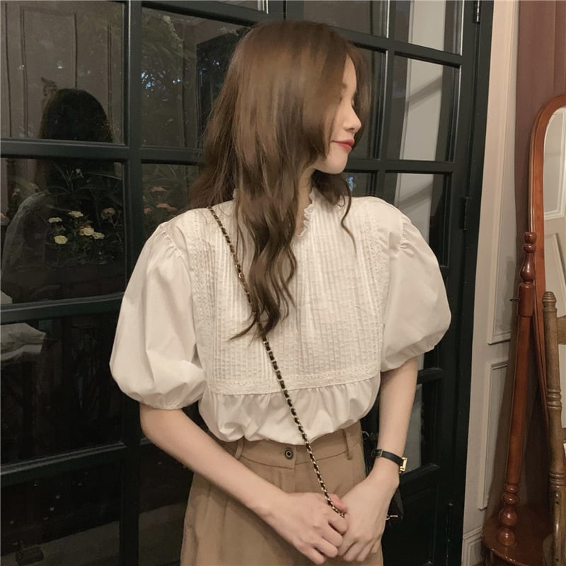 【tops】パフスリーブトップス　M25315