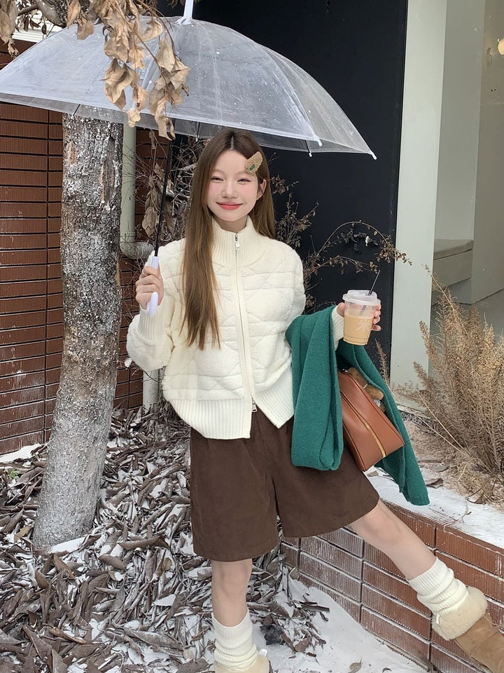 【outer】ファスナーニットカーデ　M26913