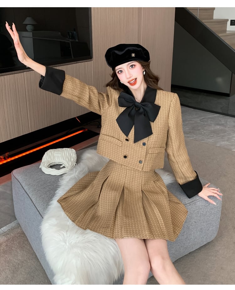 【set】ショートジャケット×スカートセット　M19337