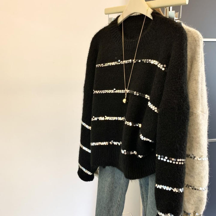 【tops】スパンコールニットセーター　M29252