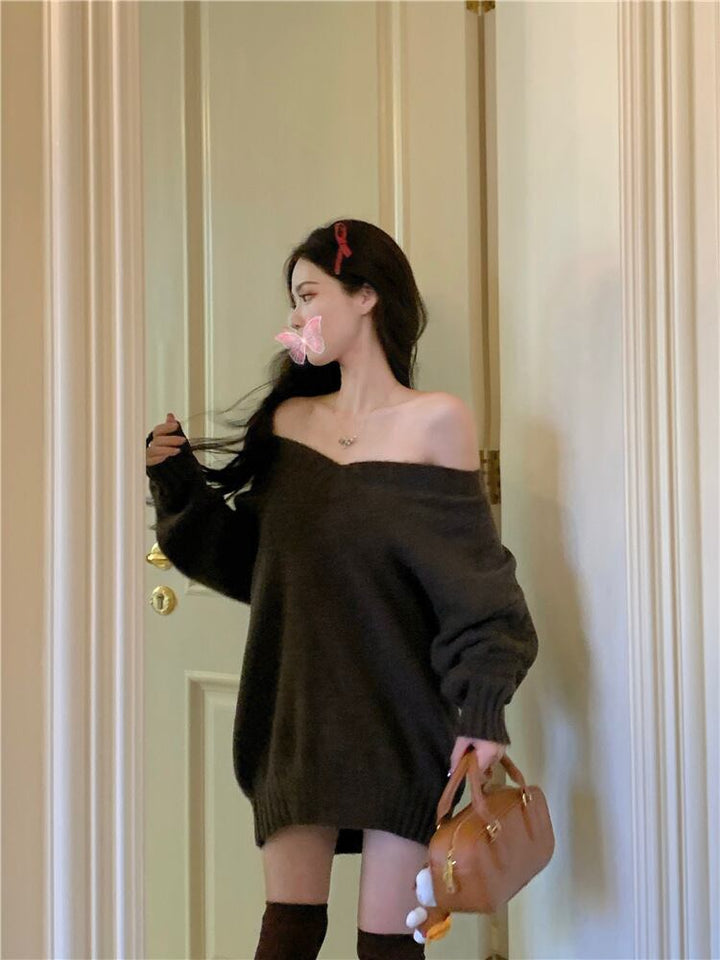 【tops】Vネックニットセーター　M28008