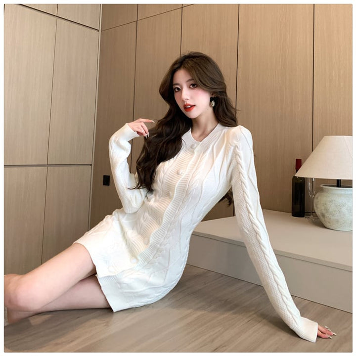 【dress】今季マストバイニットワンピース韓国系着心地良い　M17573