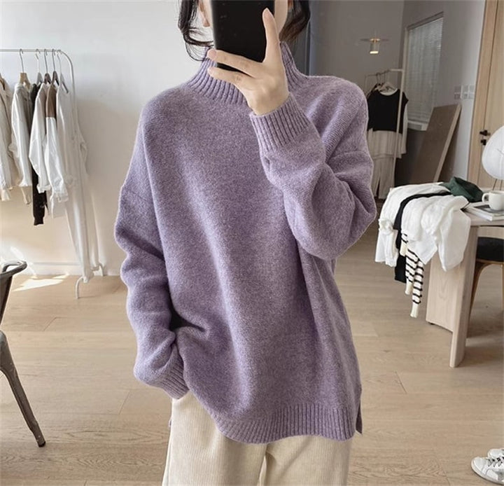 【tops】無地ニットセーター　M26775