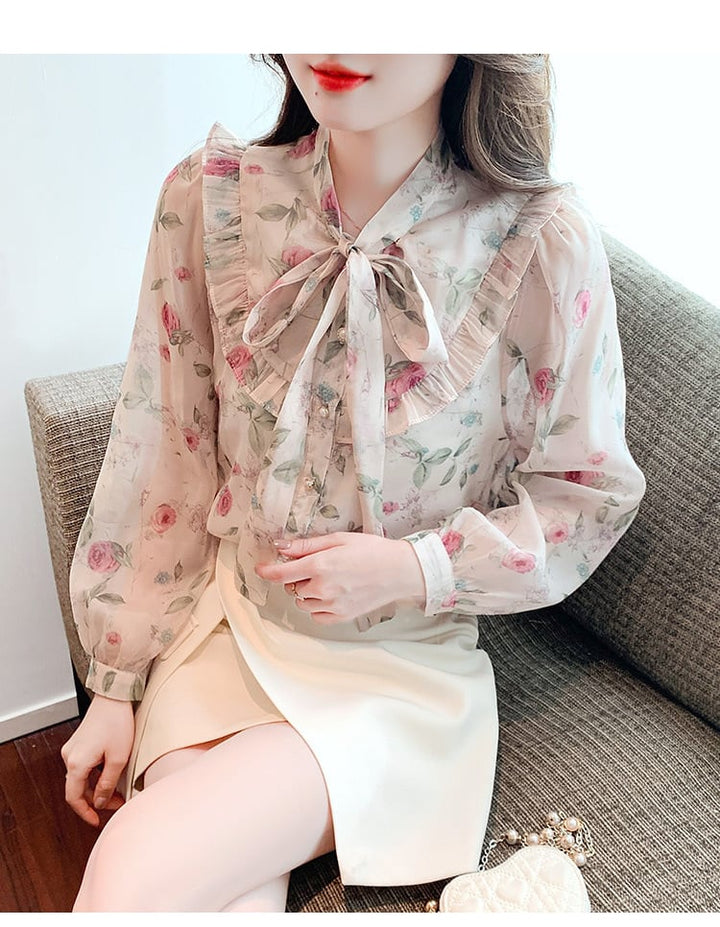 【tops】柔らかくて優しい印象スウィートシャツトップス　M17390