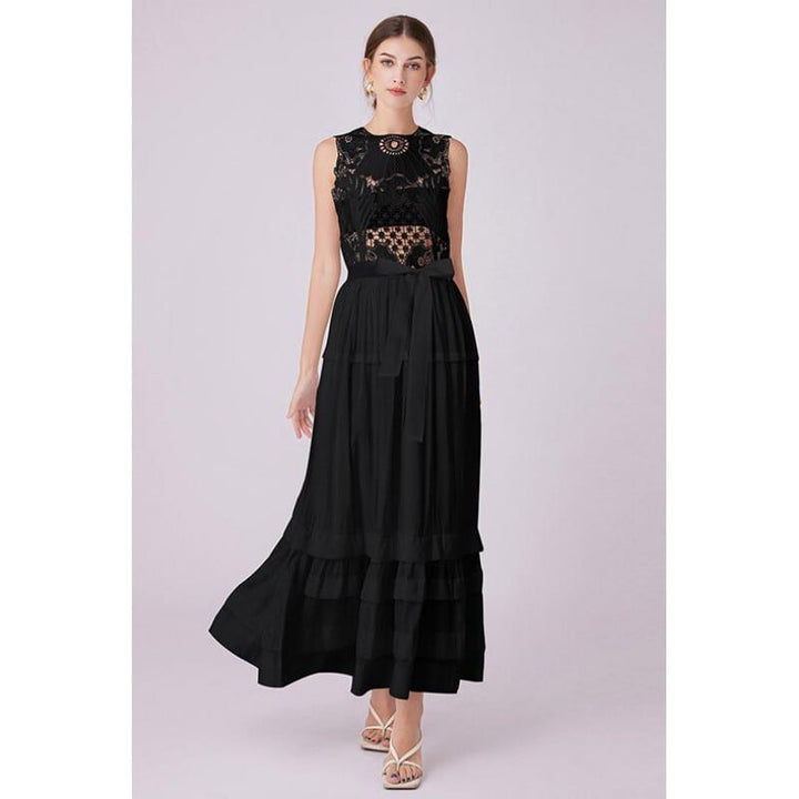【dress】ノースリーブレースワンピース　M24659