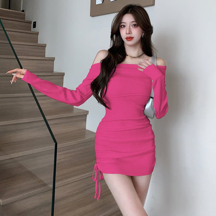 【dress】女子力アップエレガントニットワンピース　M17465