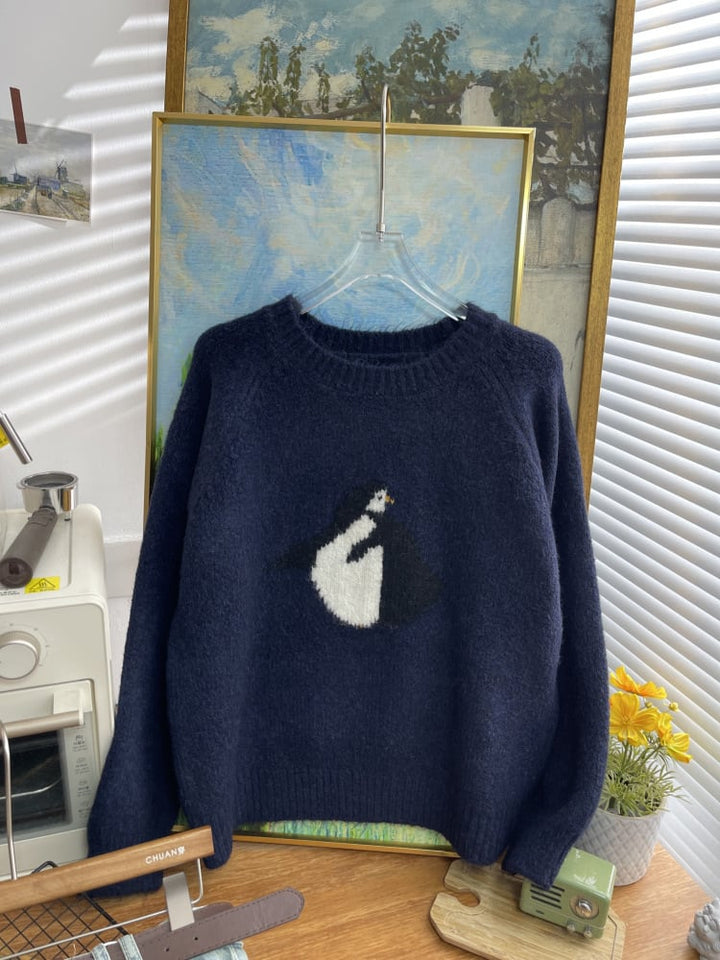 【tops】クルーネックニットセーター　M26613