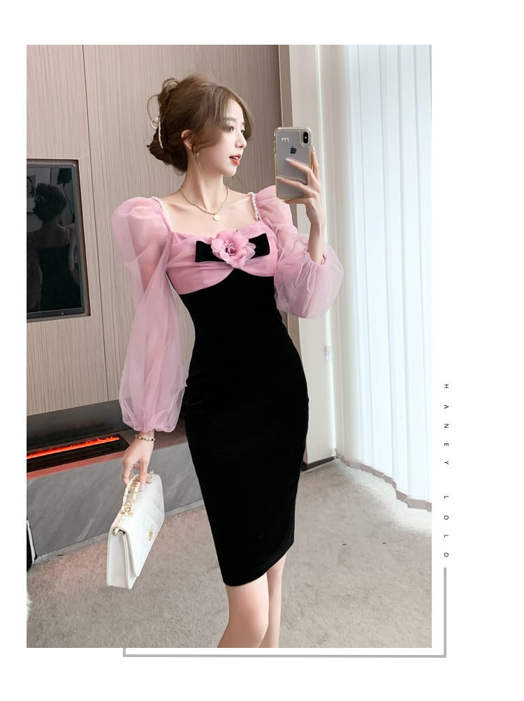 【dress】ドッキングデートワンピース　M18365