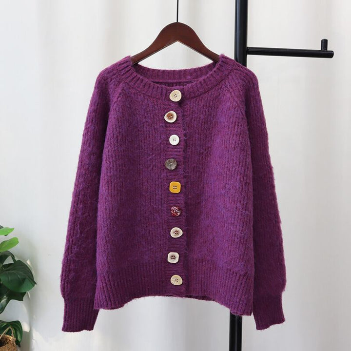【outer】ボタンデザインニットカーデ　M29061