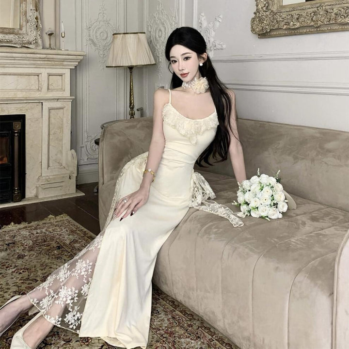 【dress】レース切り替えキャミワンピース　M30005