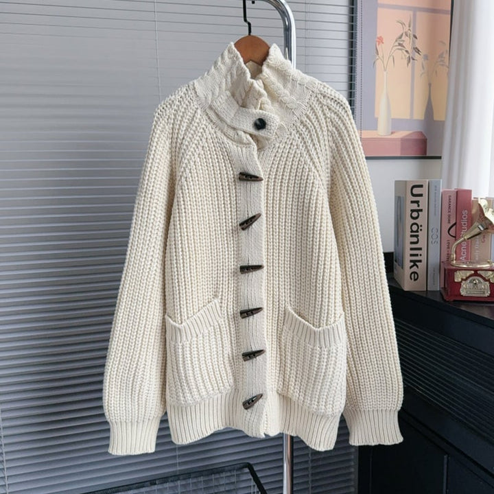 【outer】スタントカラーニットカーディガン Q7143