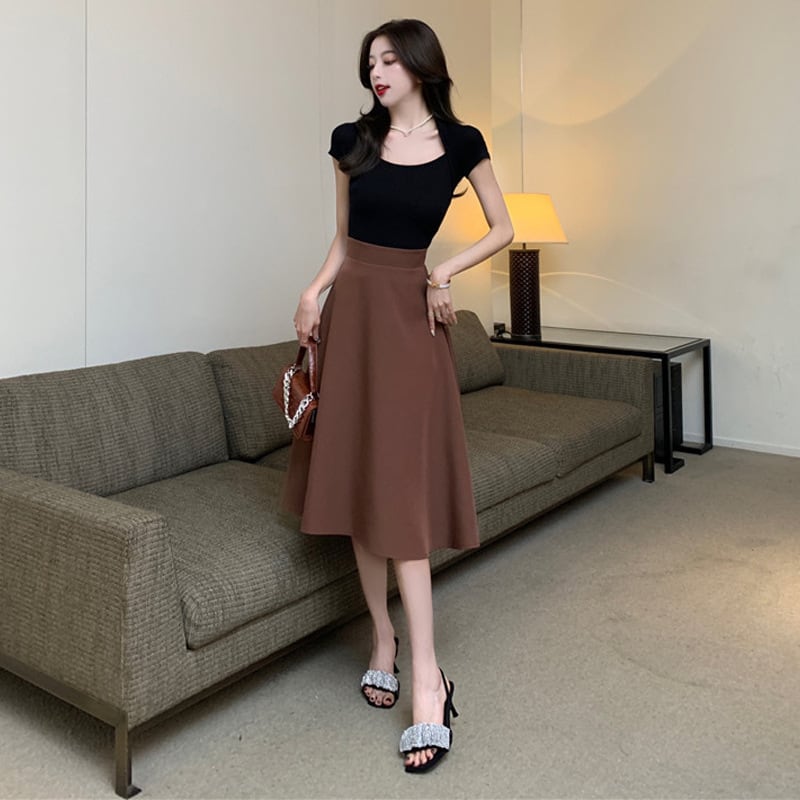 【set】女性力を高める～トップス+スカートセットアップ　M17080