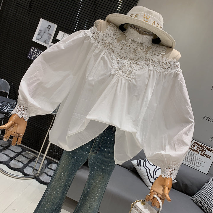 【tops】カットワークシャツトップス　M24705