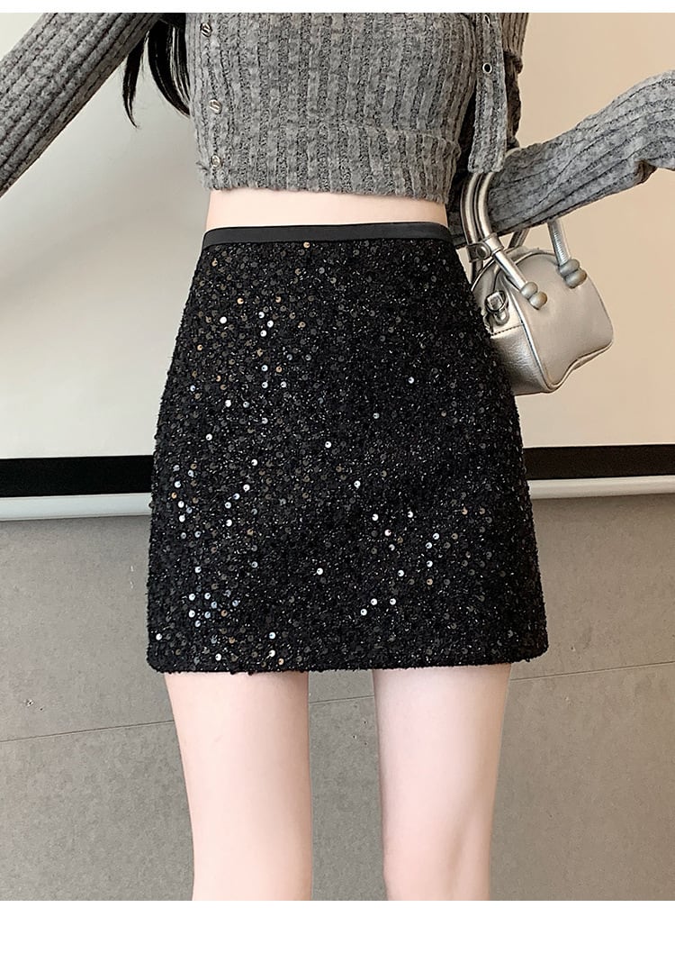 【bottoms】スパンコールスカート　M26148