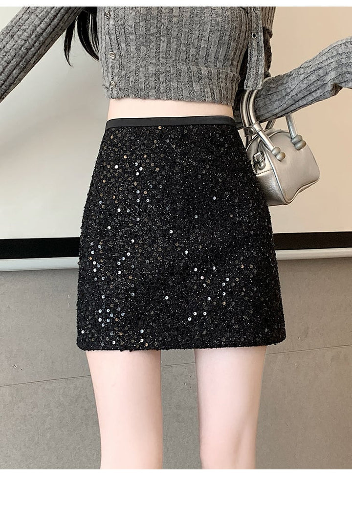 【bottoms】スパンコールスカート　M26148