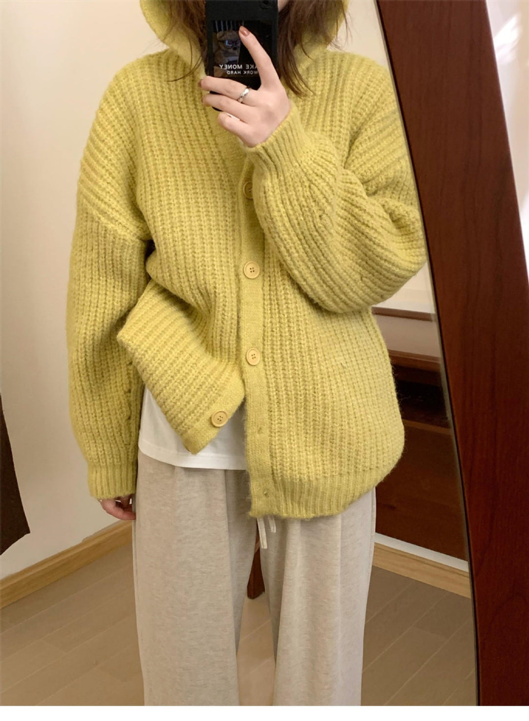 【outer】フーディーニットカーディガン　M17988