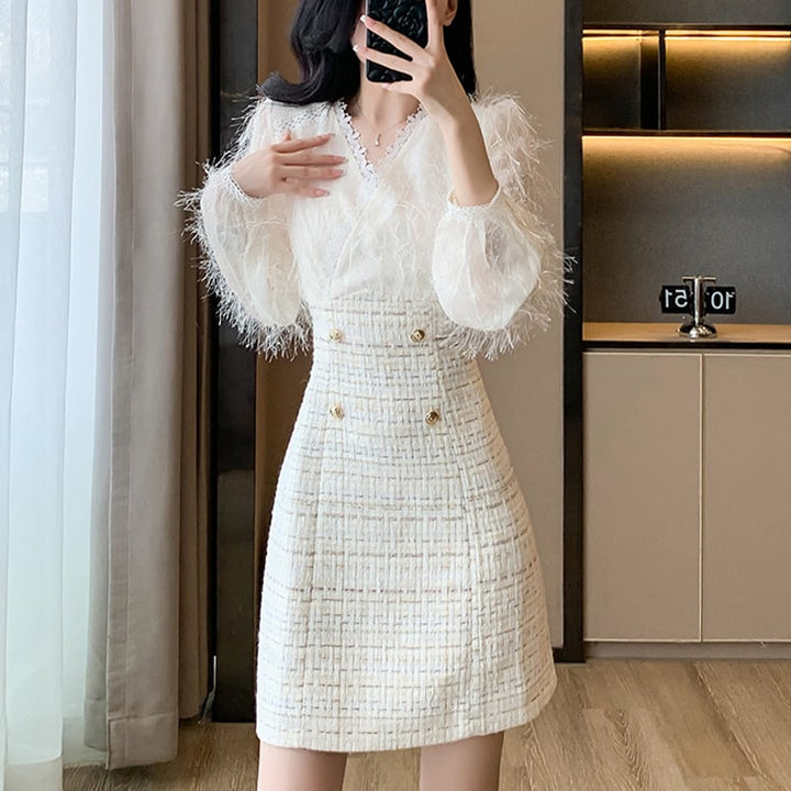 【dress】クロスネックワンピース Q7580