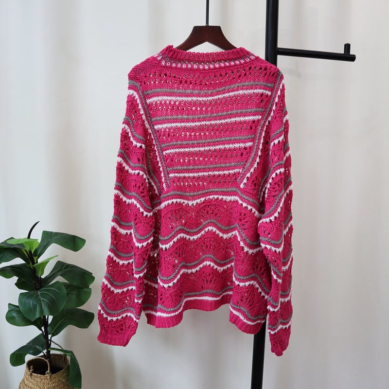 【tops】カットワークニットセーター　M26707