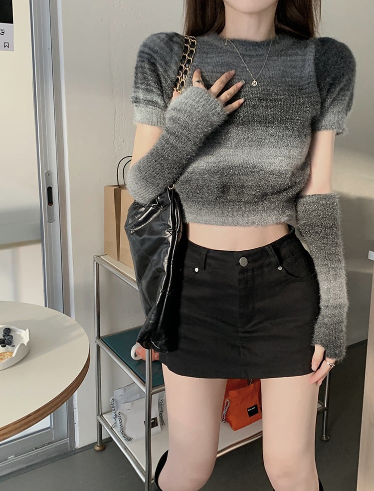 【tops】ニットセーターアームカバー付き　M26934