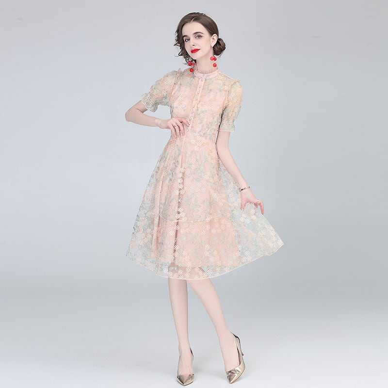 【dress】知的で品の良い♡エレガントレースワンピース　M17444