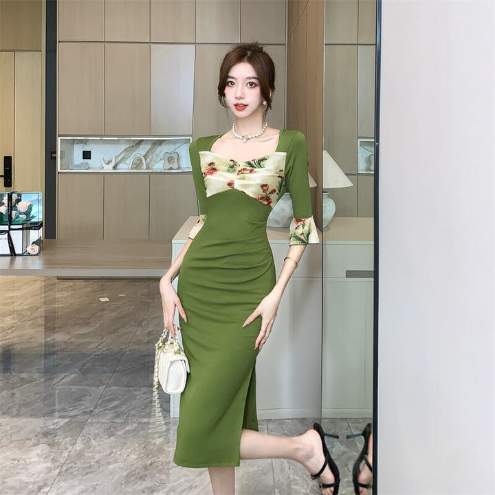 【dress】チュールコンビワンピース　M29489