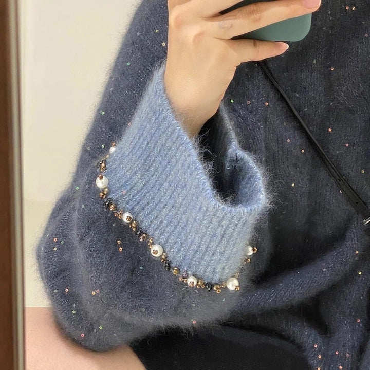 【tops】キラキラニットセーター　M18335