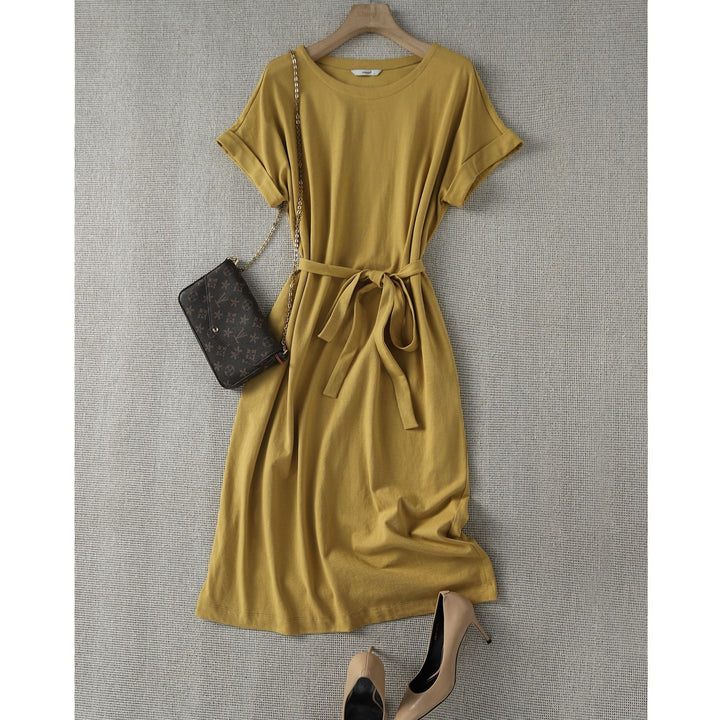 【dress】好感度UPOL、通勤エレガント無地ワンピース　M16856