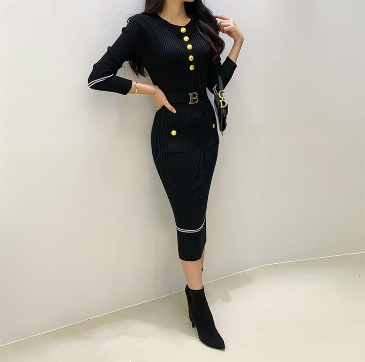 【dress】ニットワンピース　M19324