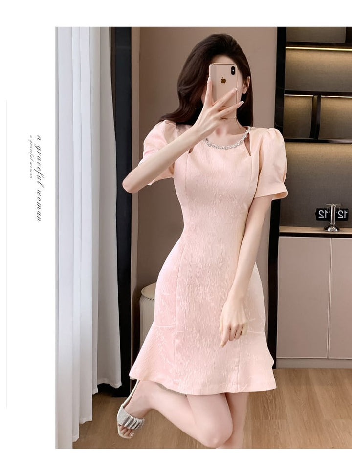 【dress】ビジューワンピース　M24453