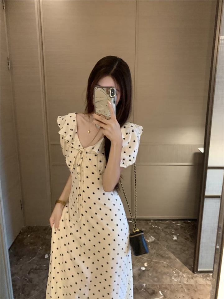 【dress】ドット柄ワンピース　M24031
