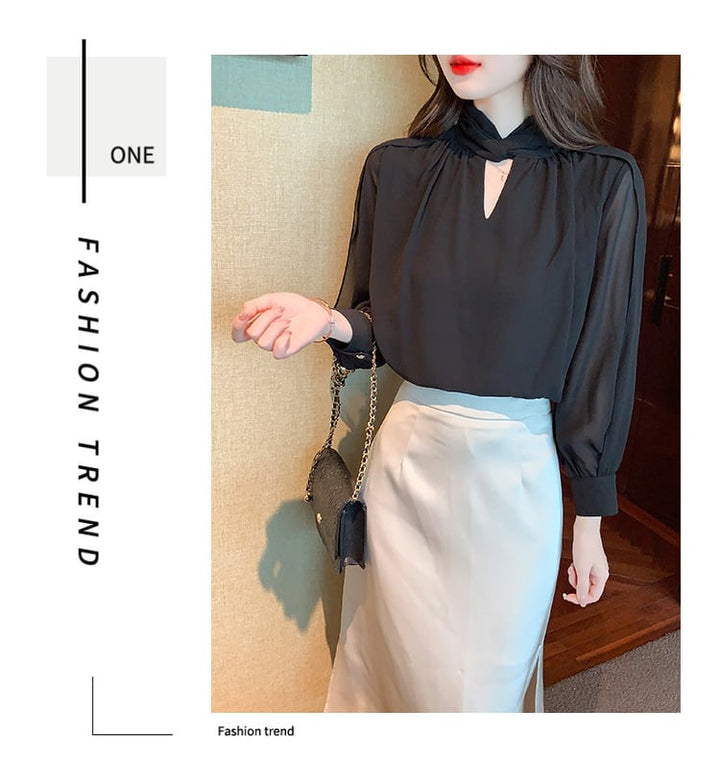 【tops】カットワークシャツトップス　M18250