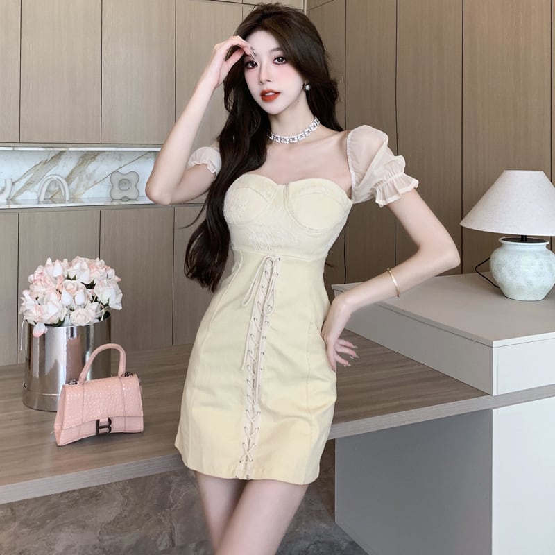 【dress】おしゃれ度高まるエレガントデートワンピース　M17454
