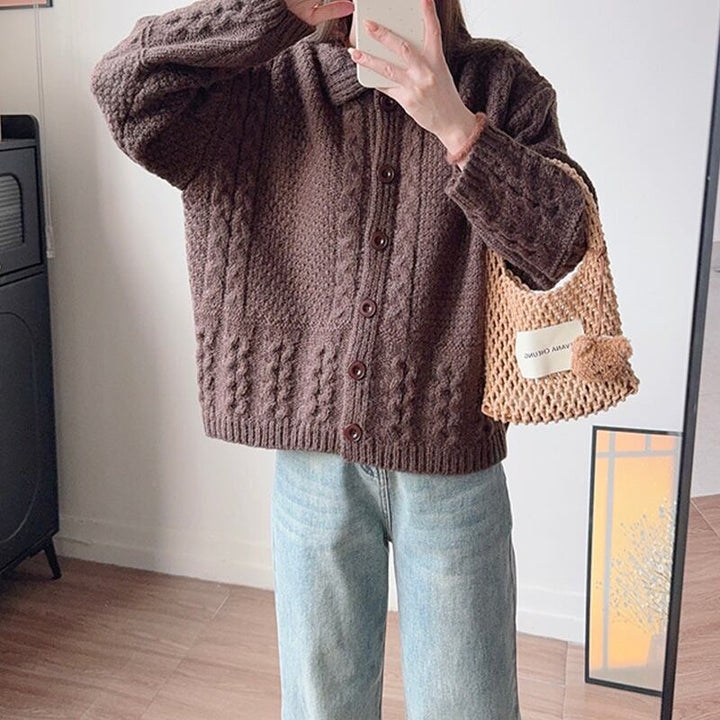 【outer】ニットカーディガン Q7147